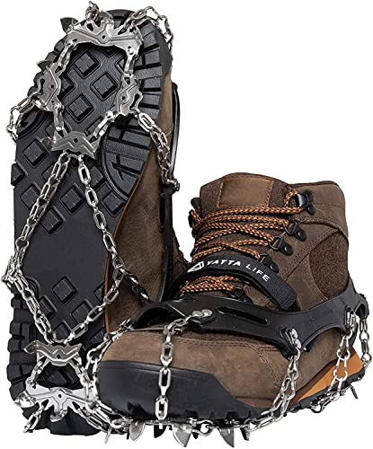 Best Deal for SHEEFLY Crampons Ice Cleats Traction,19 Spikes Snow Grips