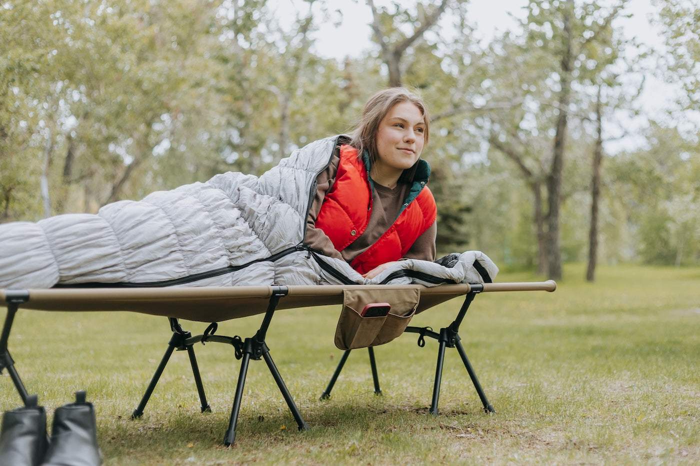 The Adventure Camping Cot Black