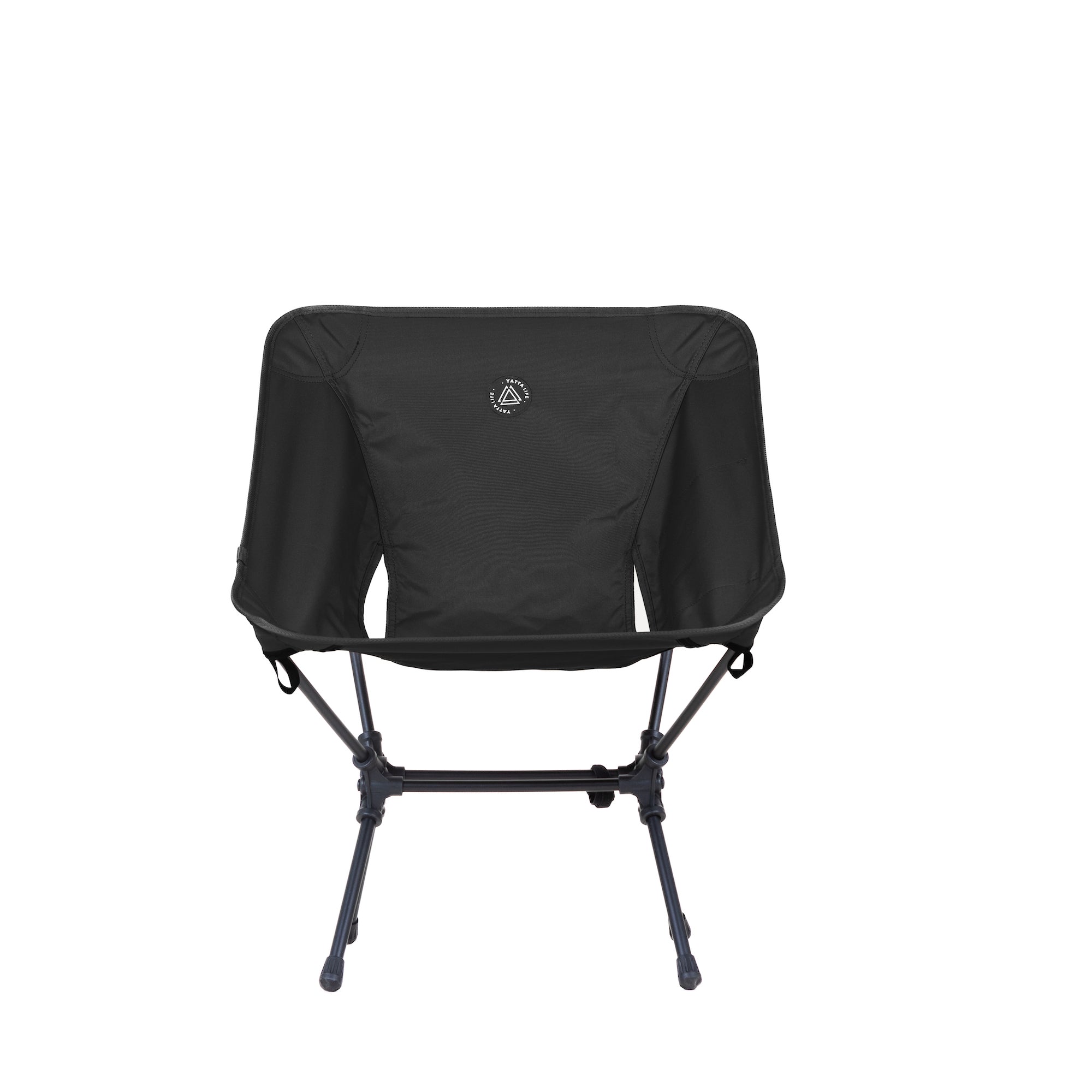 Low Back Ultralight Folding Camping Chairs With Storage Pouch - Black