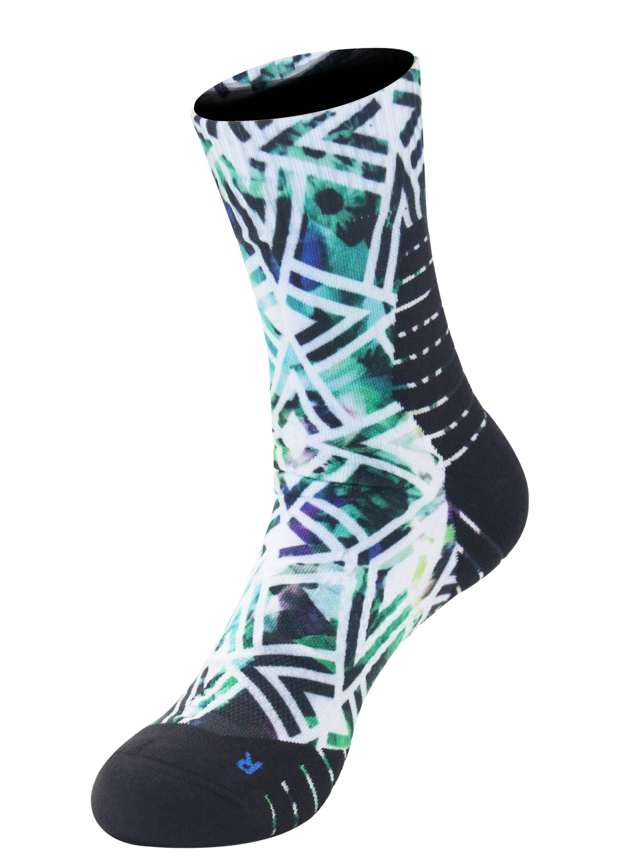 Multicolor Yatta Life Ultimate Unisex Waterproof Socks with bamboo rayon, nylon, and elastic, over ankle length.